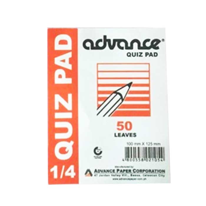 Advance Quiz Pad 1/4 – Biz Asia Trading Inc.