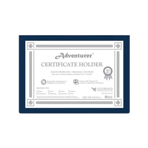 Adventurer Certificate Holder A4 8 27 X 11 69 CH 4 Biz Asia Trading